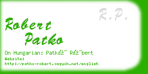 robert patko business card